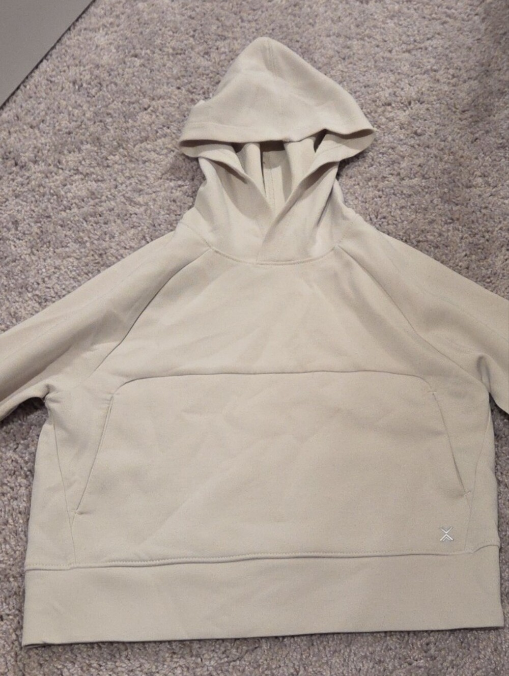 Cream Hoodie Sweatshirt - Minimal Pullover